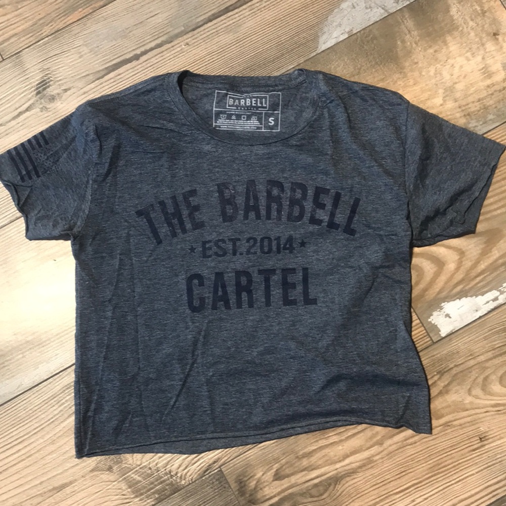 NWOT Barbell Cartel crop top Tshirt